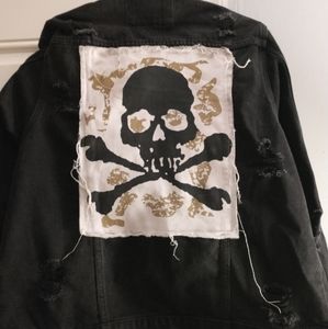 Ripped Mens jean jacket